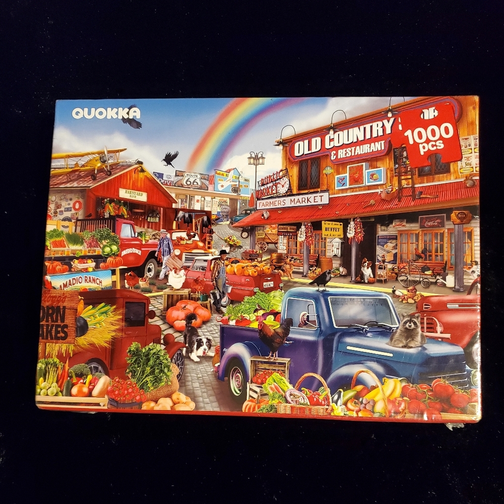New Jigsaw Puzzle 1000-Pieces Featuring a Vibrant Country Market Scene